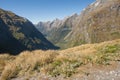 A scenic view of the Mountain in New Zealand - Mackinnon pass Ã¢â¬â Milford track